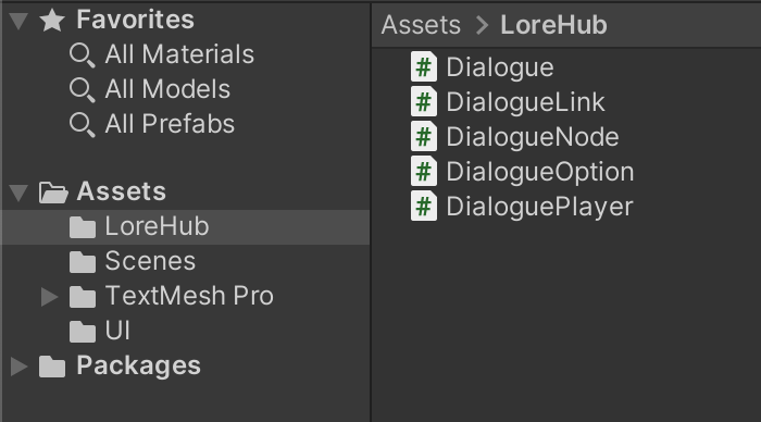 Unity Folder Structure Dialogue System
